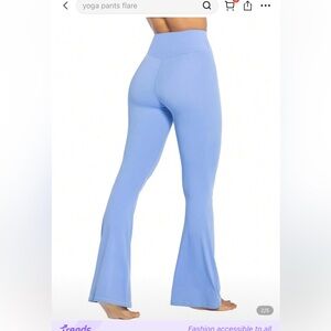 SHEIN Light Blue Flare Leggings (5)